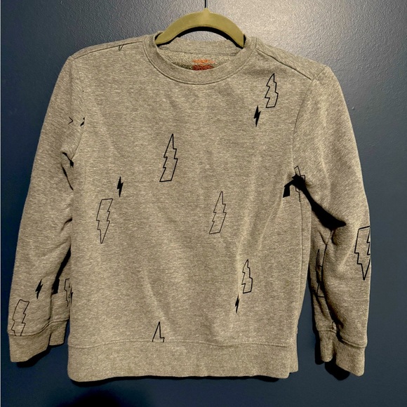 Cat & Jack Gray Kids Sweatshirt with Lightning Design - Picture 1 of 3